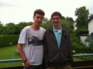 Andrew and his host brother Lukas